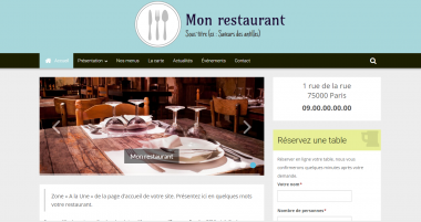 site-restaurantsite vitrine pour restaurant