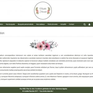 page presentation site fleuriste